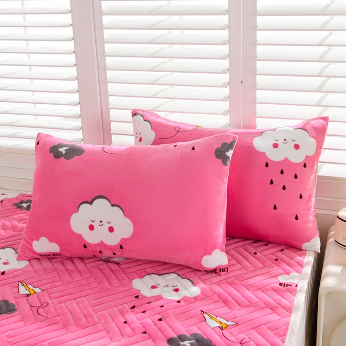 91家纺网 家纺一手货源 找家纺 圣靓家纺 2025新款牛奶绒加厚保暖夹棉床褥床垫 约定