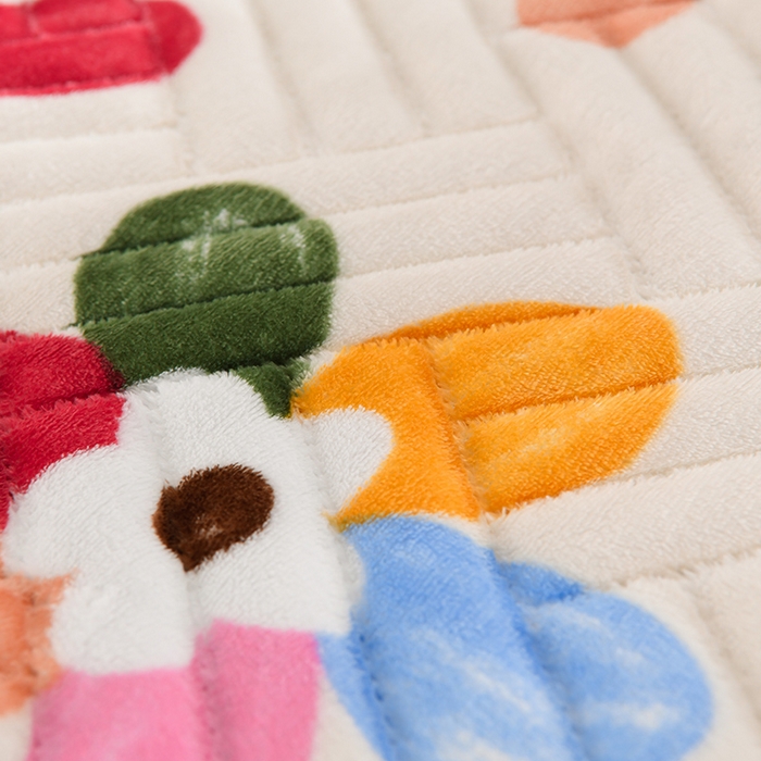 91家纺网 家纺一手货源 找家纺 圣靓家纺 2025新款牛奶绒加厚保暖夹棉床褥床垫 繁花