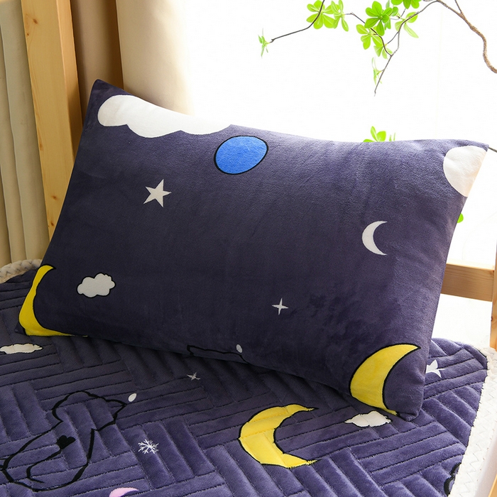 91家纺网 家纺一手货源 找家纺 圣靓家纺 2025新款牛奶绒加厚保暖夹棉床褥床垫 晚安