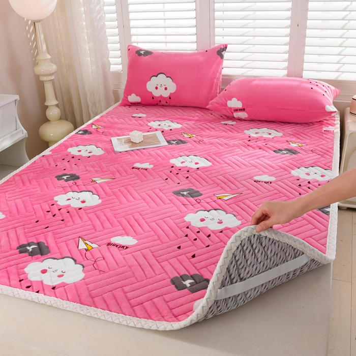 圣靓家纺 2025新款牛奶绒加厚保暖夹棉床褥床垫 约定