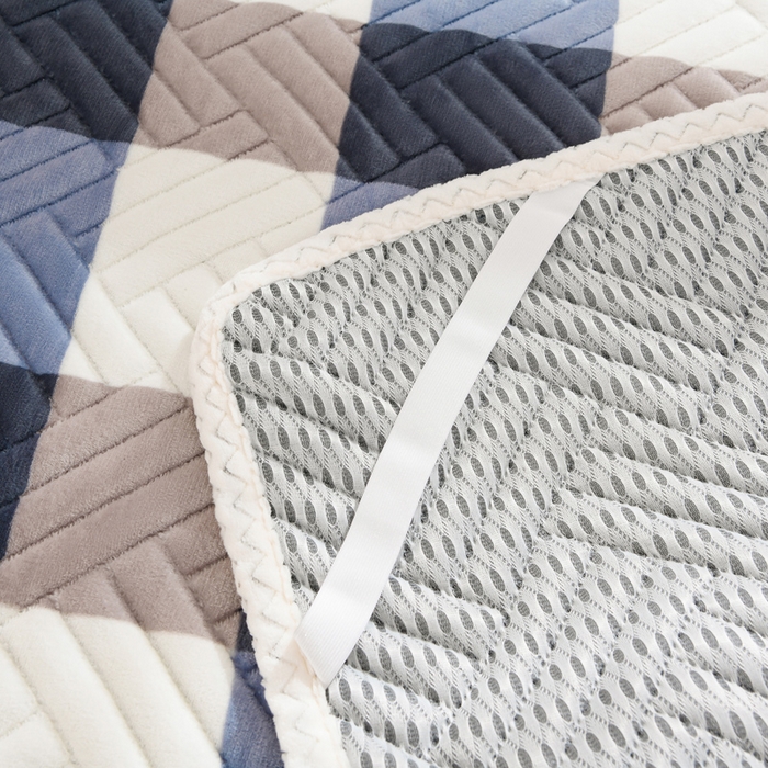 91家纺网 家纺一手货源 找家纺 圣靓家纺 2025新款牛奶绒加厚保暖夹棉床褥床垫 简尚