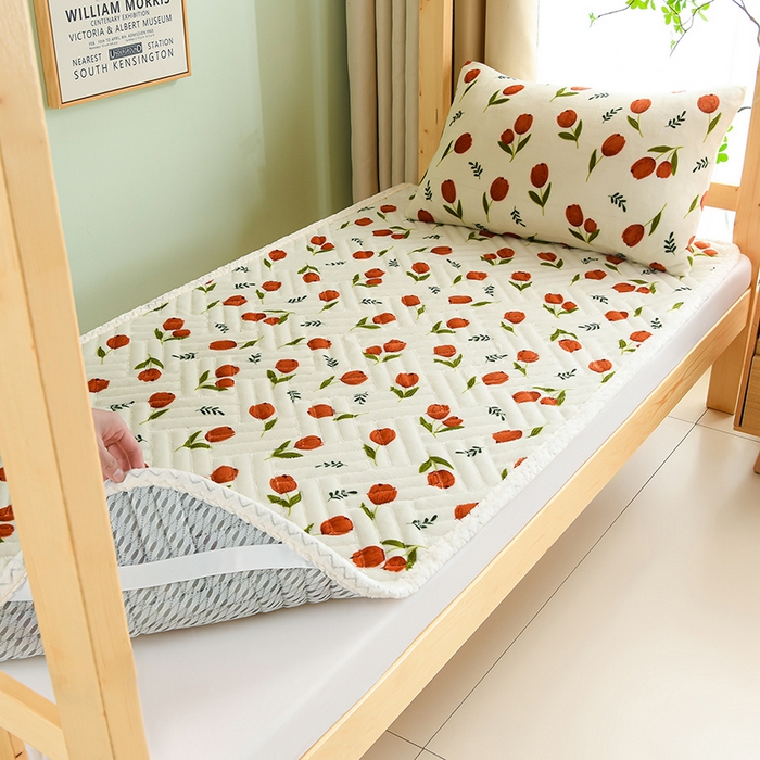 91家纺网 家纺一手货源 找家纺 （总）圣楚家纺 2025新款牛奶绒加厚保暖夹棉床褥床垫