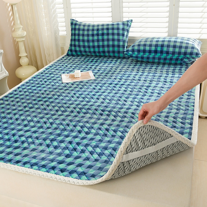 圣楚家纺 2025新款牛奶绒加厚保暖夹棉床褥床垫 夜曲