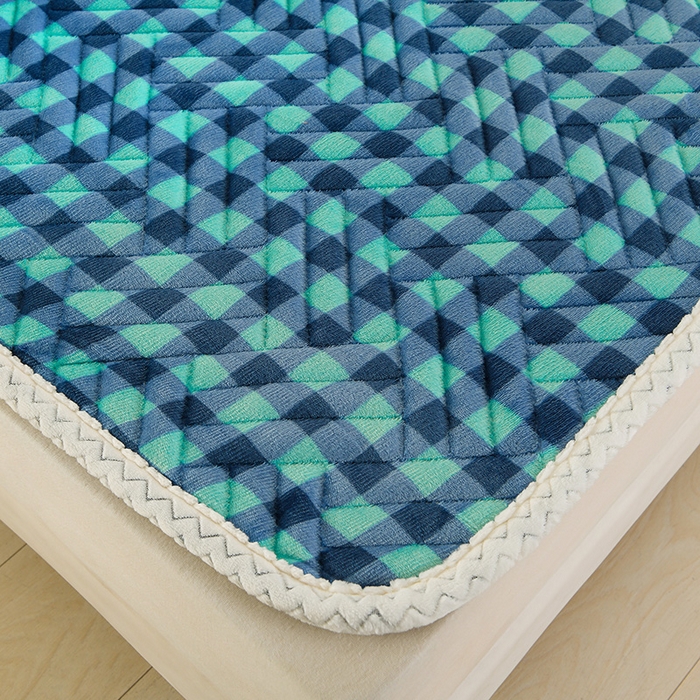 91家纺网 家纺一手货源 找家纺 圣楚家纺 2025新款牛奶绒加厚保暖夹棉床褥床垫 夜曲