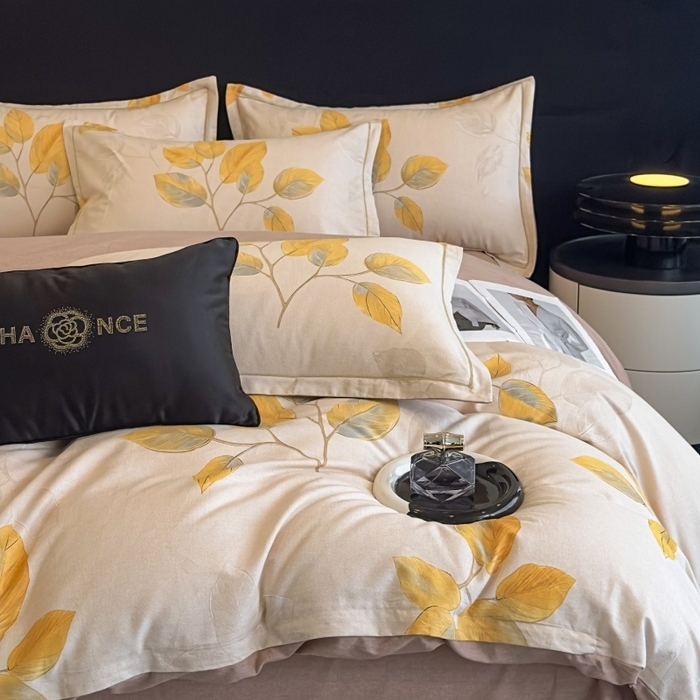 91家纺网 家纺一手货源 找家纺 （总）雲归梦 2025新款全棉火山磨毛精梳棉生态磨毛纯棉四件套