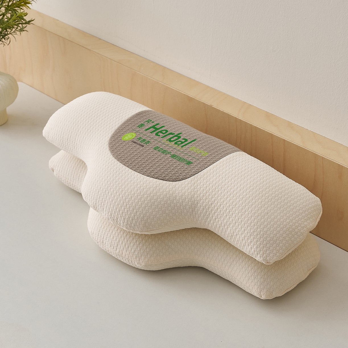 91家纺网 家纺一手货源 找家纺 乐可 2025新款草本颈椎枕荞麦枕本草香丸合香枕枕头枕芯 草本颈椎枕-米