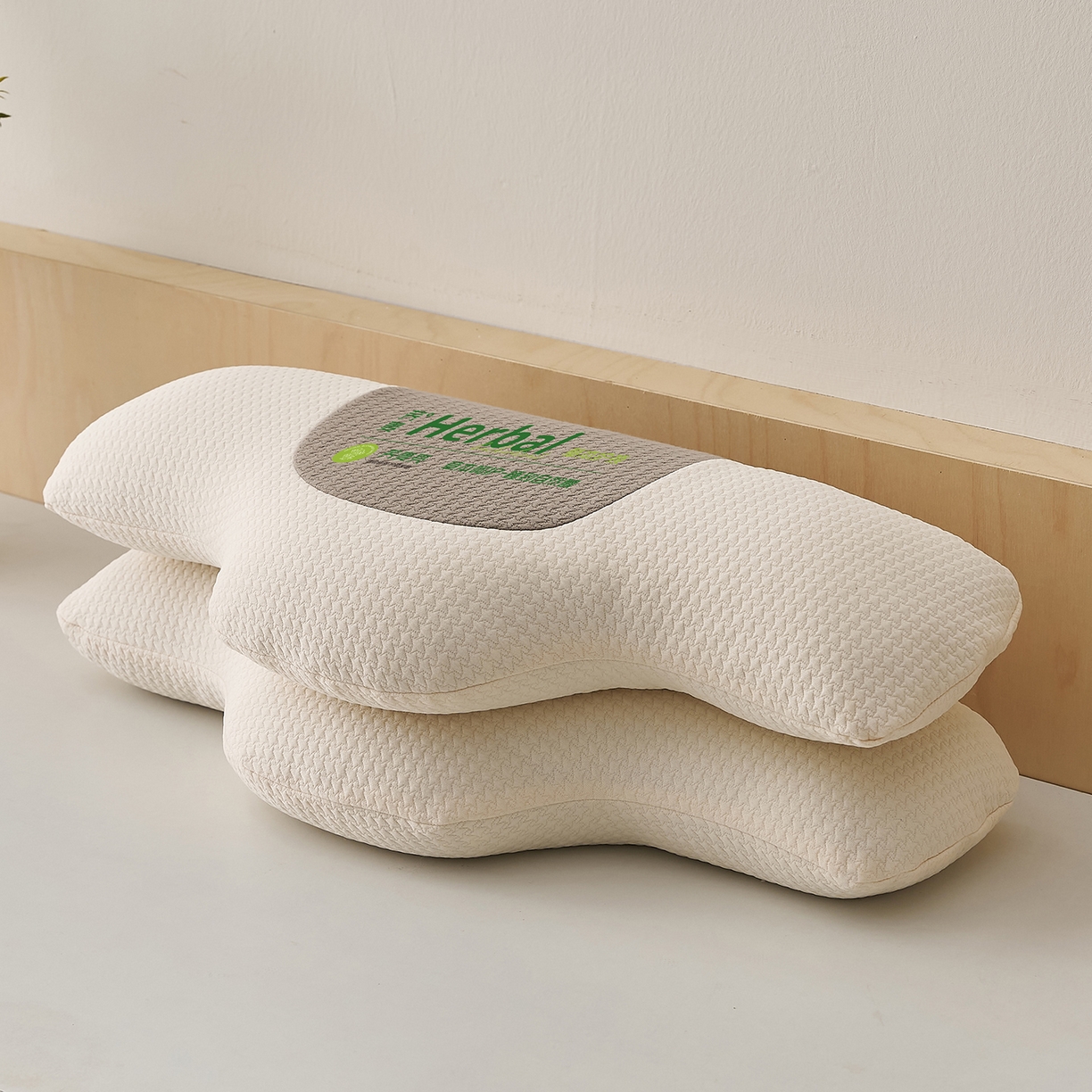 91家纺网 家纺一手货源 找家纺 乐可 2025新款草本颈椎枕荞麦枕本草香丸合香枕枕头枕芯 草本颈椎枕-米