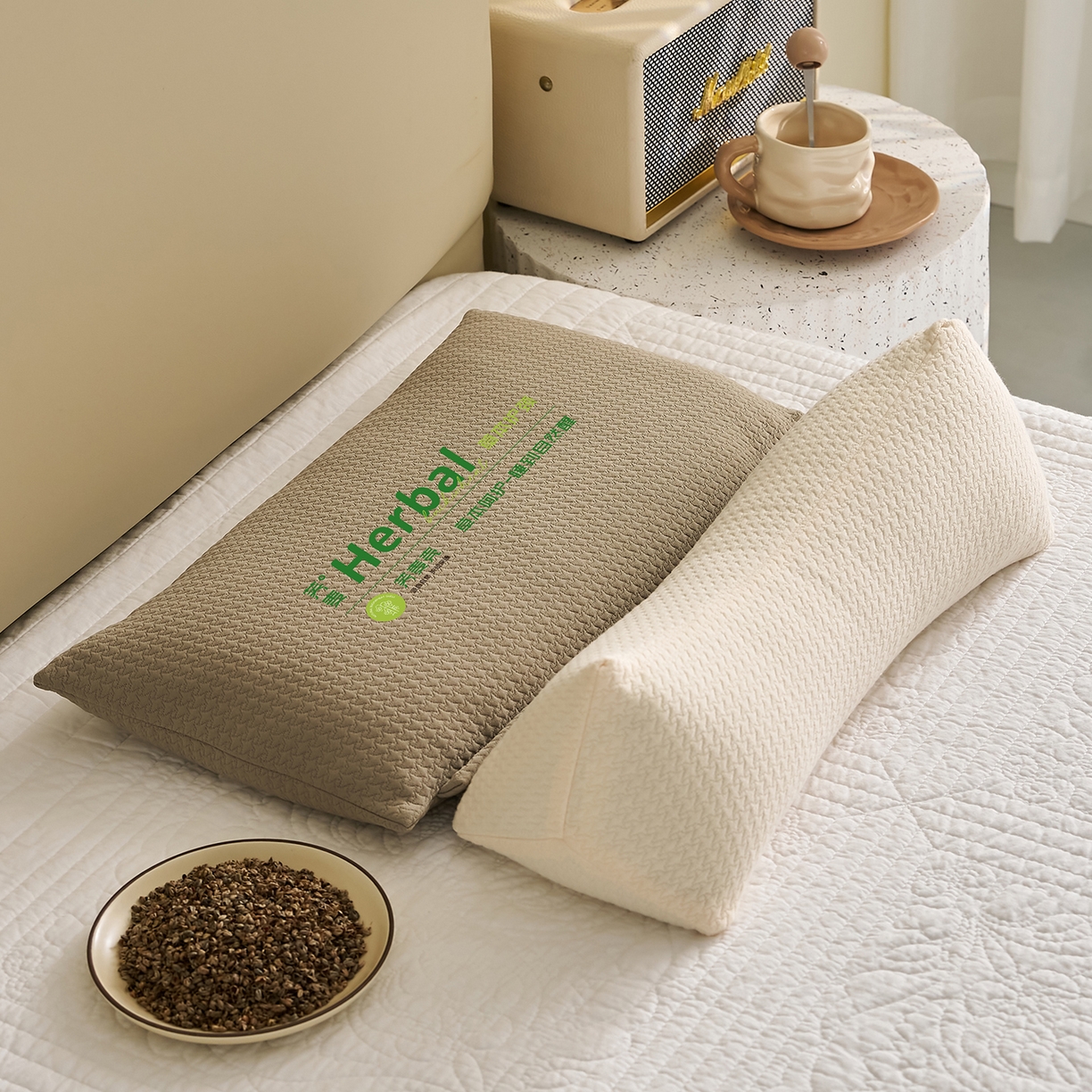 91家纺网 家纺一手货源 找家纺 （总）乐可 2025新款草本组合枕荞麦枕本草香丸合香枕枕头枕芯