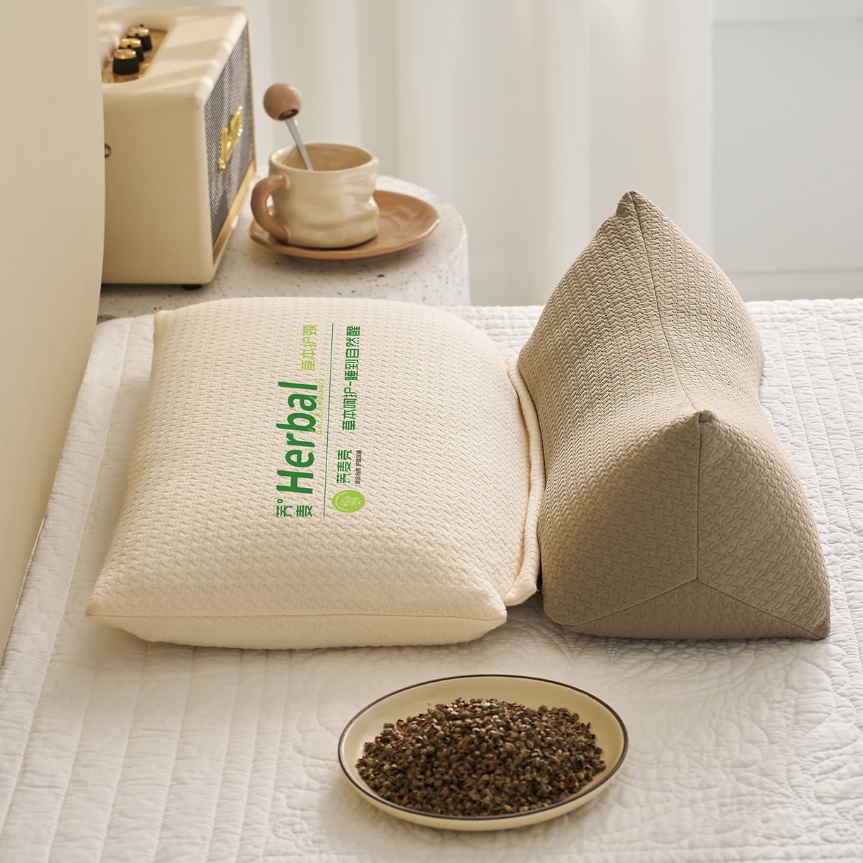 91家纺网 家纺一手货源 找家纺 （总）乐可 2025新款草本组合枕荞麦枕本草香丸合香枕枕头枕芯