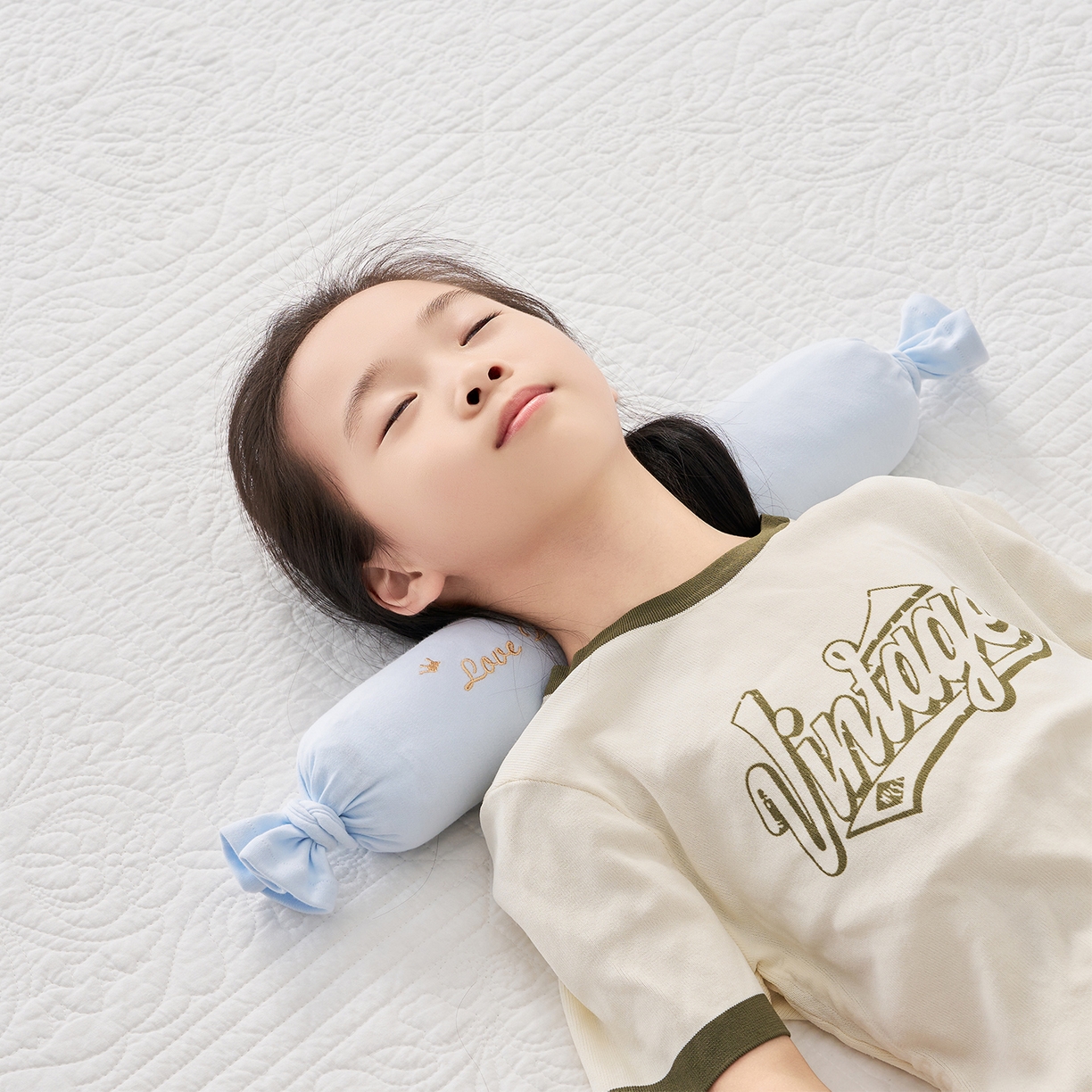 91家纺网 家纺一手货源 找家纺 乐可 2025新款香眠糖果枕山楂籽合香枕手工香丸枕安抚抱枕枕头枕芯 香眠糖果枕-猫咪蓝