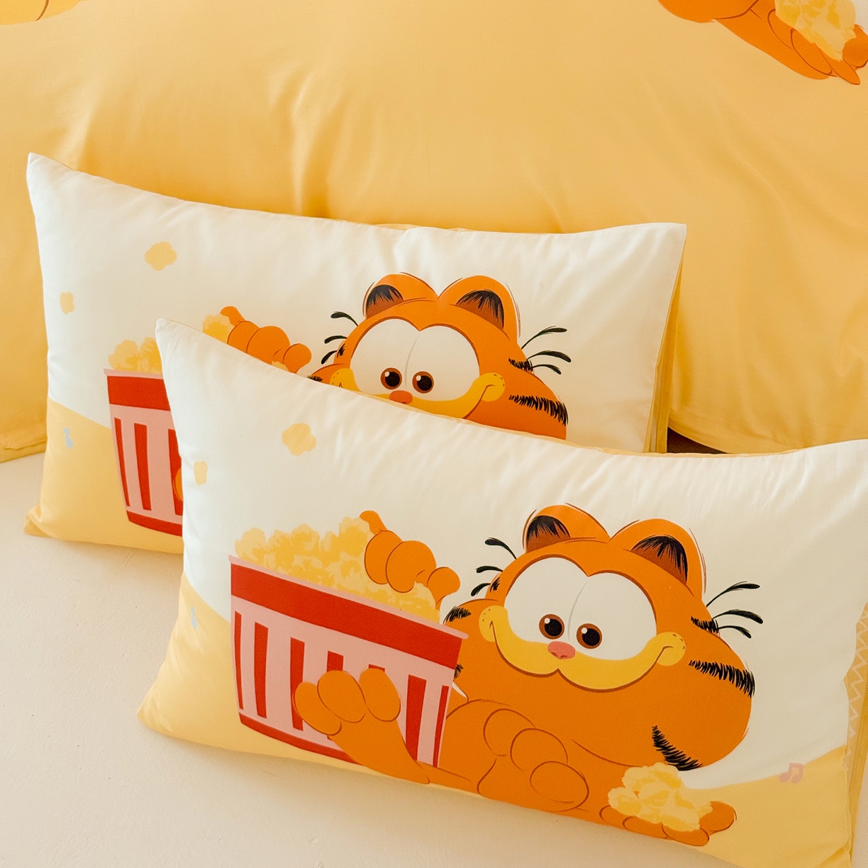 91家纺网 家纺一手货源 找家纺 （总）锦彩家居 2025新款全棉数码印花卡通四件套-加菲猫系列