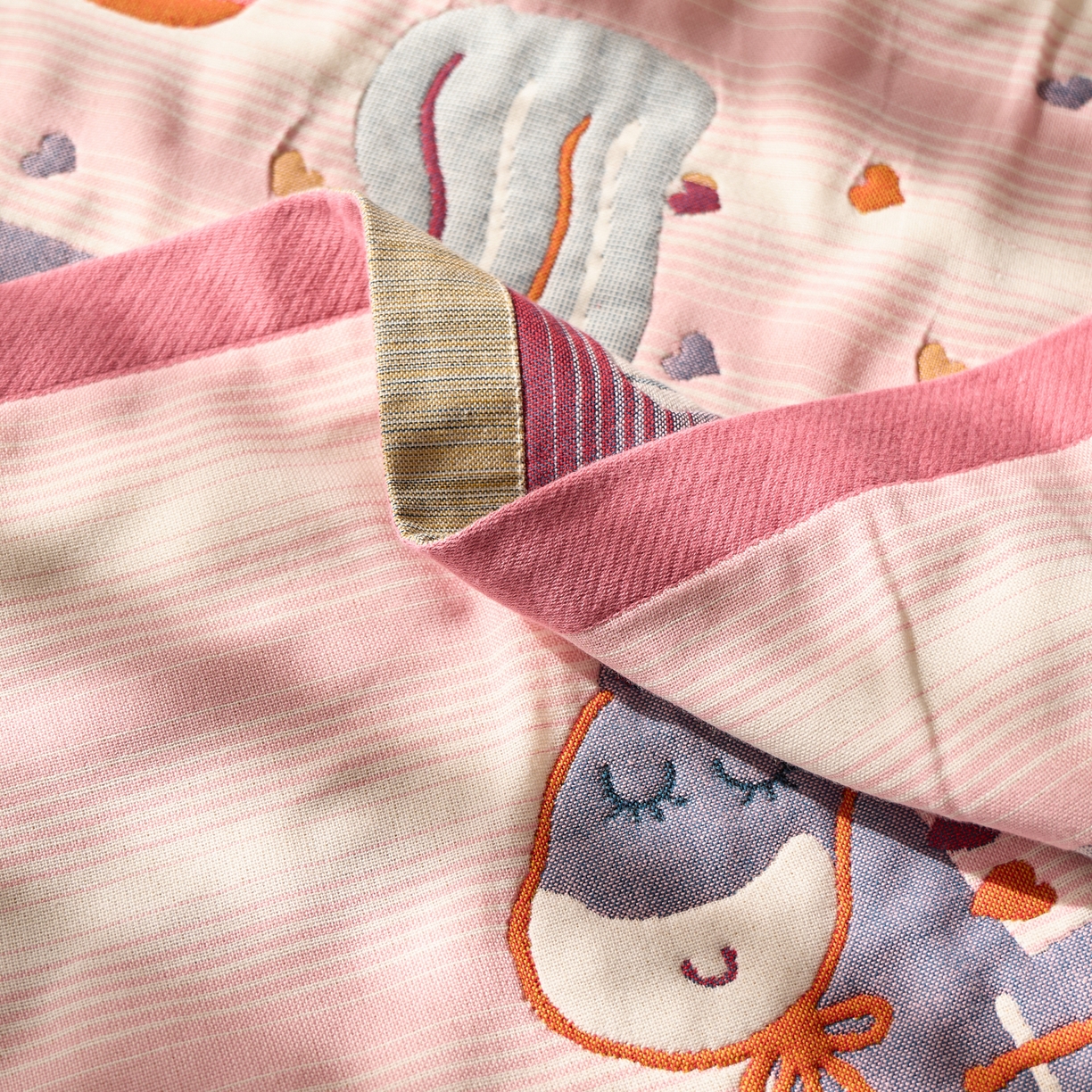 91家纺网 家纺一手货源 找家纺 沐瑟家纺 2026新款纯棉八层枕巾-马 恋爱马粉