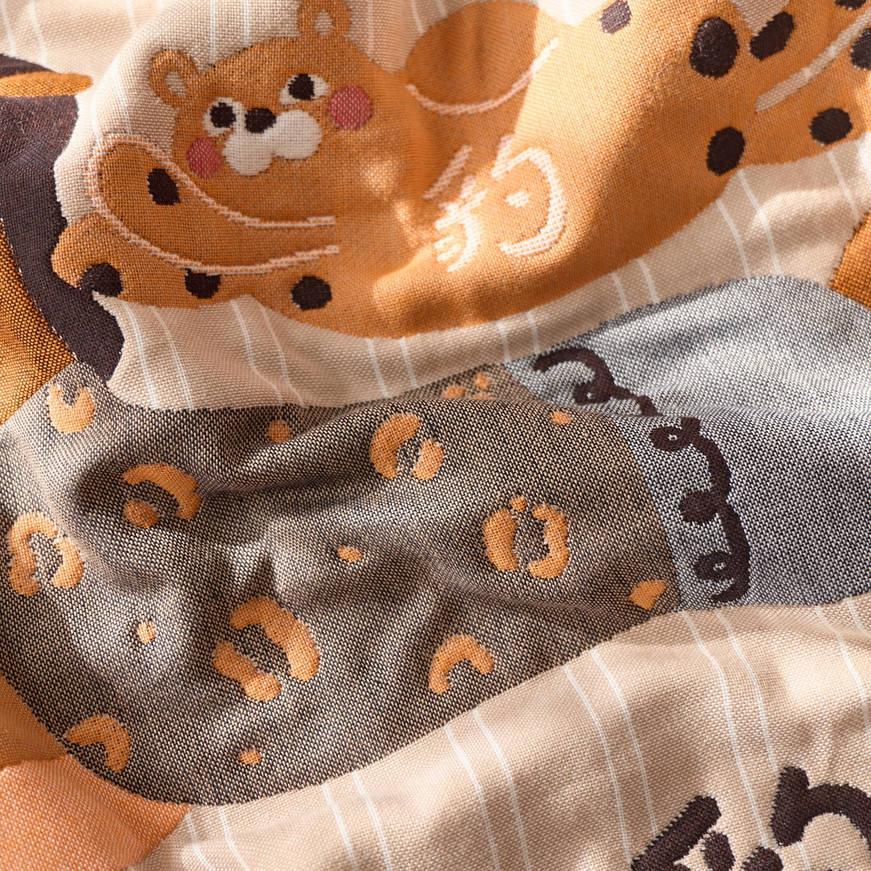 91家纺网 家纺一手货源 找家纺 沐瑟家纺 2026新款纯棉八层枕巾-马 马上豹富