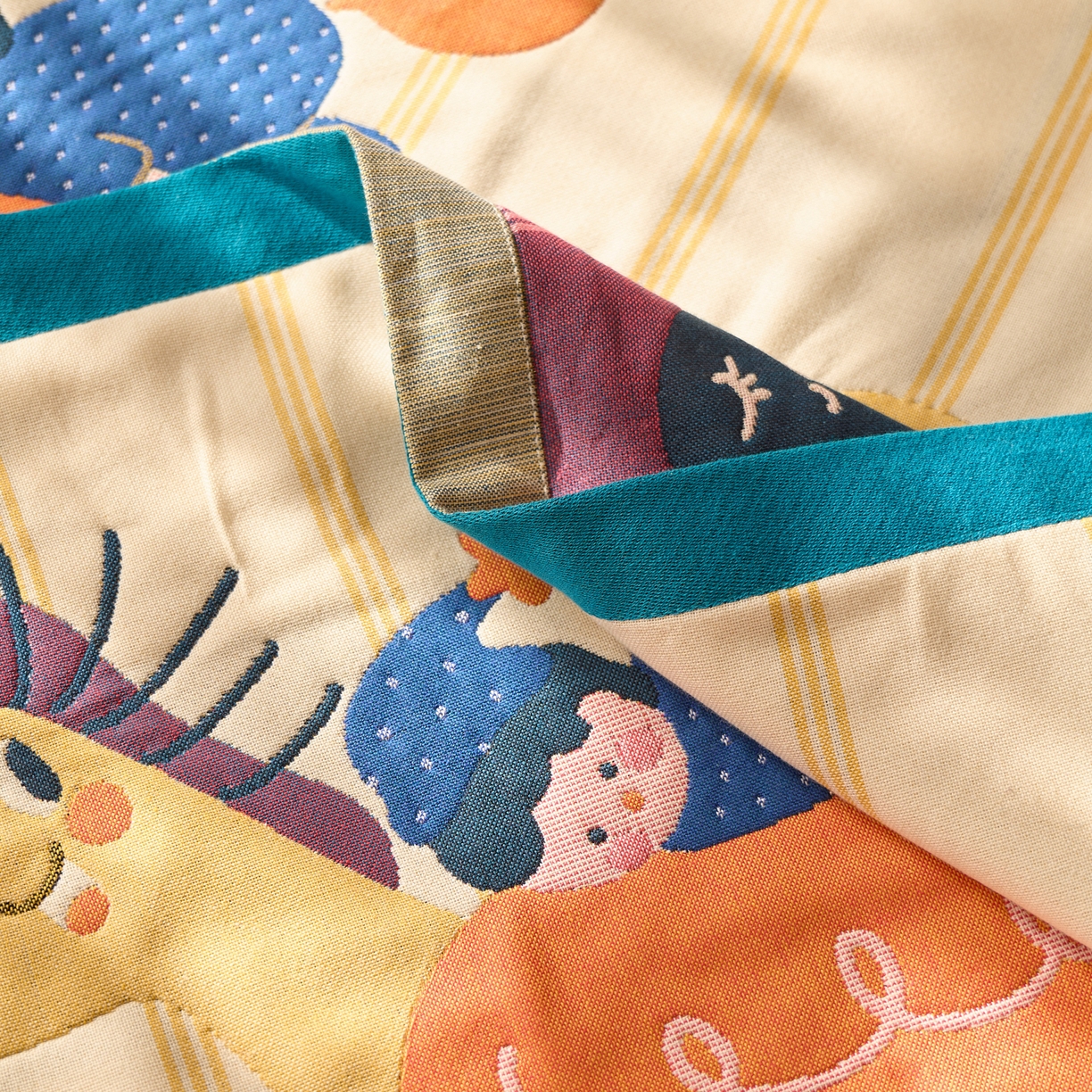 91家纺网 家纺一手货源 找家纺 沐瑟家纺 2026新款纯棉八层枕巾-马 马上躺平