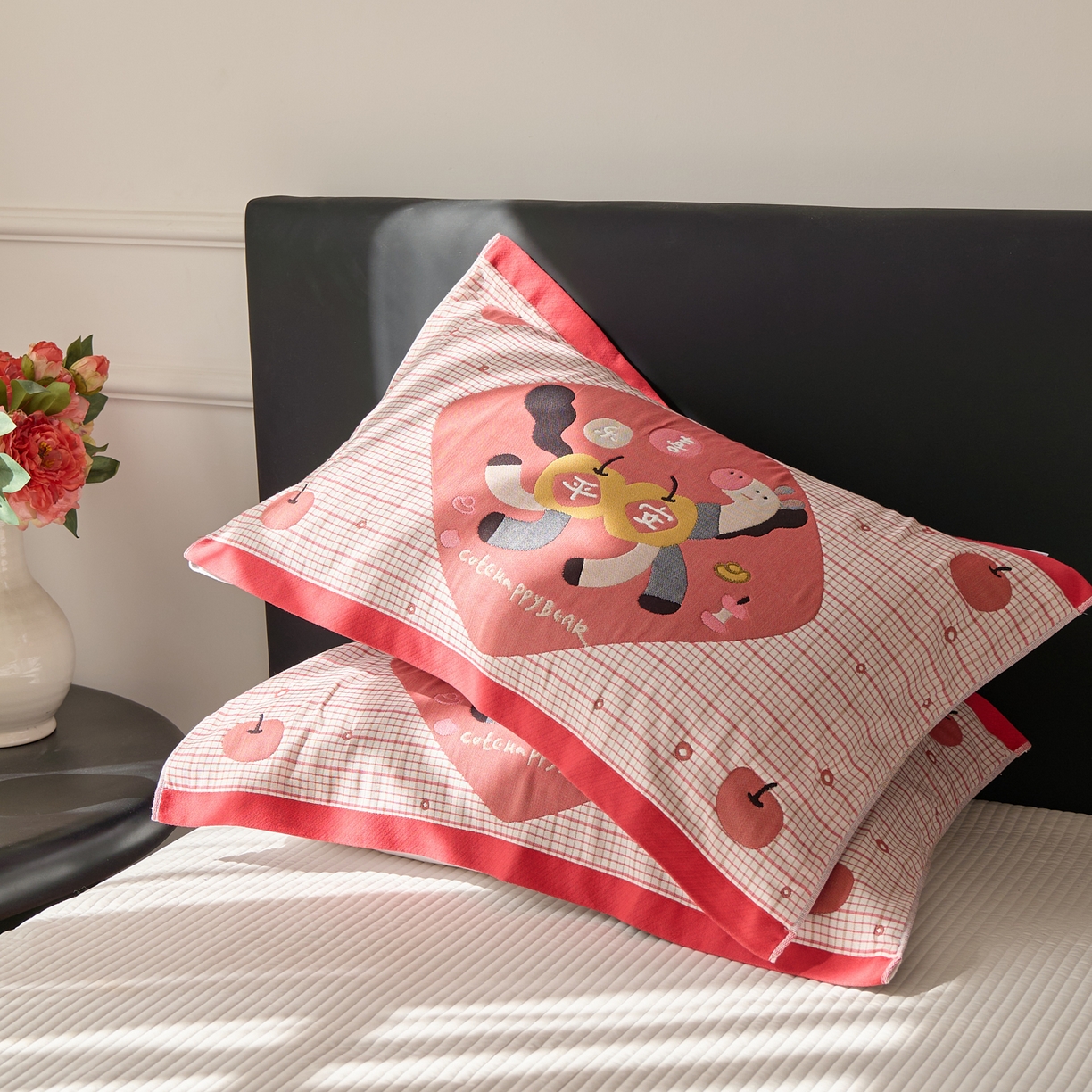 91家纺网 家纺一手货源 找家纺 沐瑟家纺 2026新款纯棉八层枕巾-马 平安马