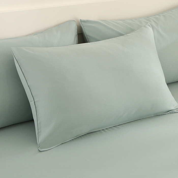 91家纺网 家纺一手货源 找家纺 优纤家纺 2025新款亲肤水洗棉床笠系列 墨绿