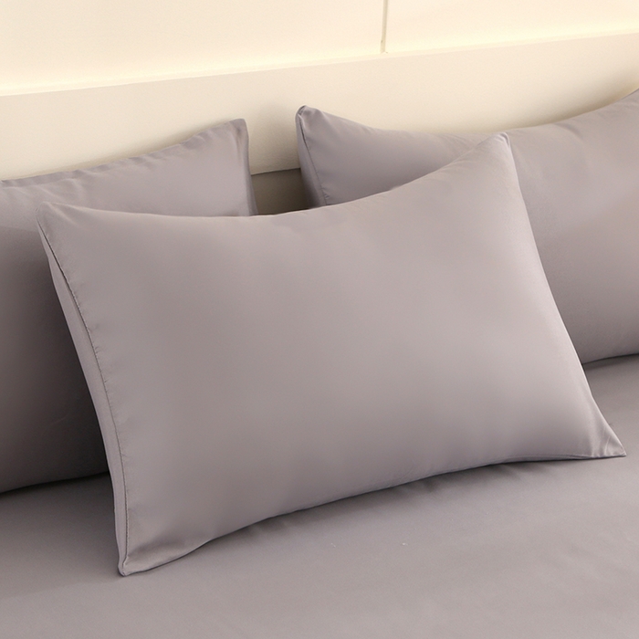 91家纺网 家纺一手货源 找家纺 优纤家纺 2025新款亲肤水洗棉床笠系列 浅灰