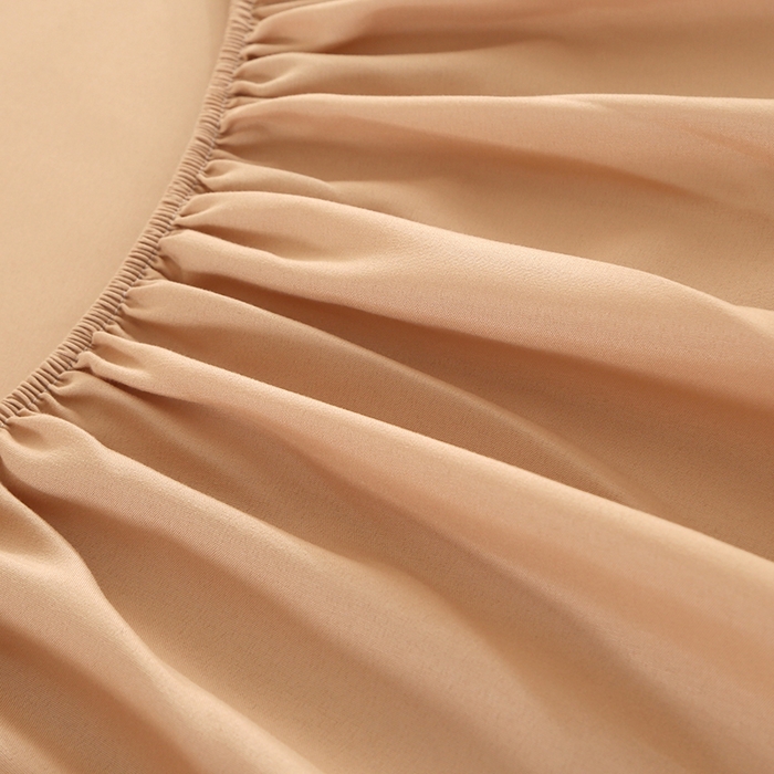 91家纺网 家纺一手货源 找家纺 优纤家纺 2025新款亲肤水洗棉床笠系列 卡其