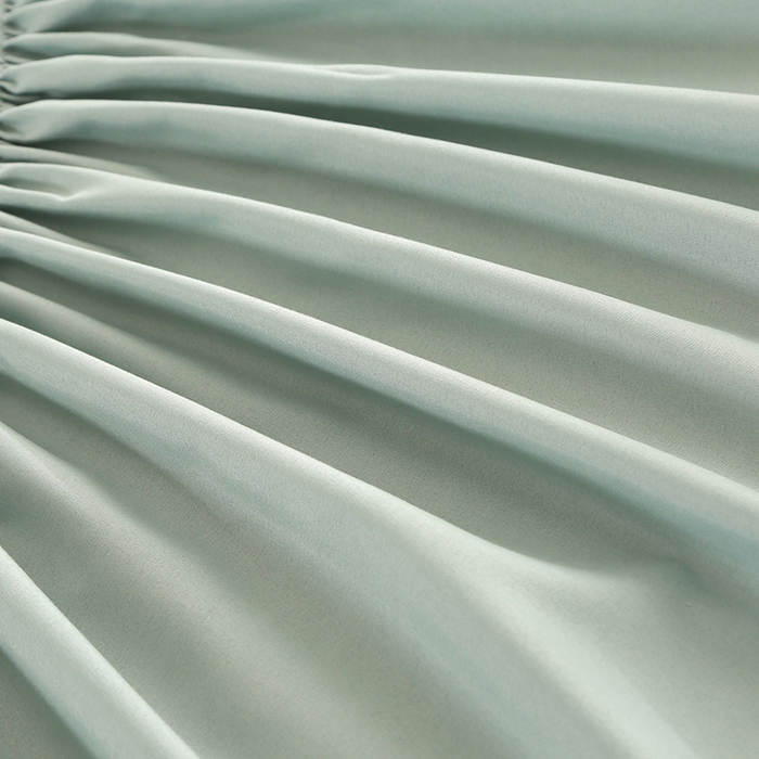 91家纺网 家纺一手货源 找家纺 优纤家纺 2025新款亲肤水洗棉床笠系列 墨绿