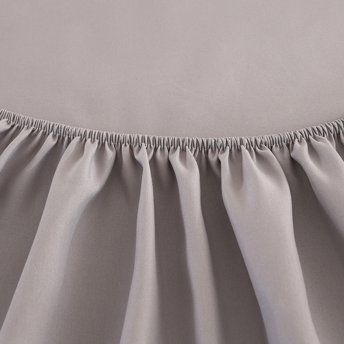 91家纺网 家纺一手货源 找家纺 优纤家纺 2025新款亲肤水洗棉床笠系列 浅灰