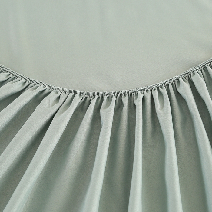 91家纺网 家纺一手货源 找家纺 优纤家纺 2025新款亲肤水洗棉床笠系列 墨绿