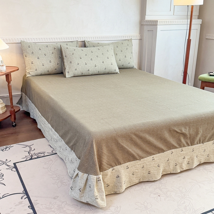 91家纺网 家纺一手货源 找家纺 （总）佑佳家纺 2025新款亚麻双层纱单品床单