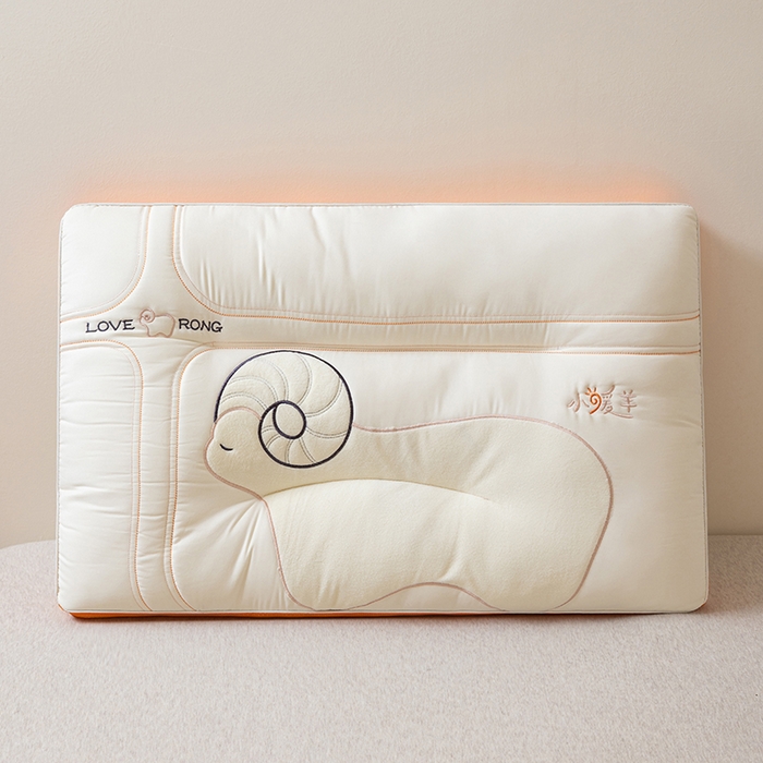 91家纺网 家纺一手货源 找家纺 小米枕芯 2025新款小暖羊枕枕头枕芯 小暖羊-橙色立体边