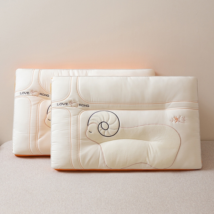 91家纺网 家纺一手货源 找家纺 小米枕芯 2025新款小暖羊枕枕头枕芯 小暖羊-橙色立体边