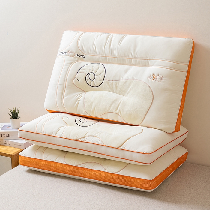 91家纺网 家纺一手货源 找家纺 小米枕芯 2025新款小暖羊枕枕头枕芯 小暖羊-白色立体边