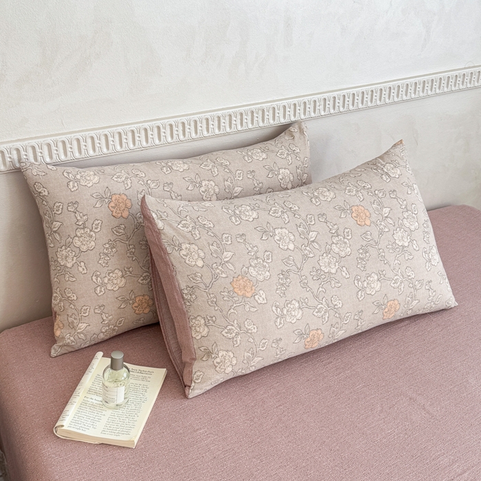 91家纺网 家纺一手货源 找家纺 佑佳家纺 2025新款亚麻双层纱单品床单 枫华