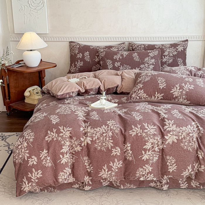 91家纺网 家纺一手货源 找家纺 佑佳家纺 2025新款亚麻双层纱单品床单 锦瑟