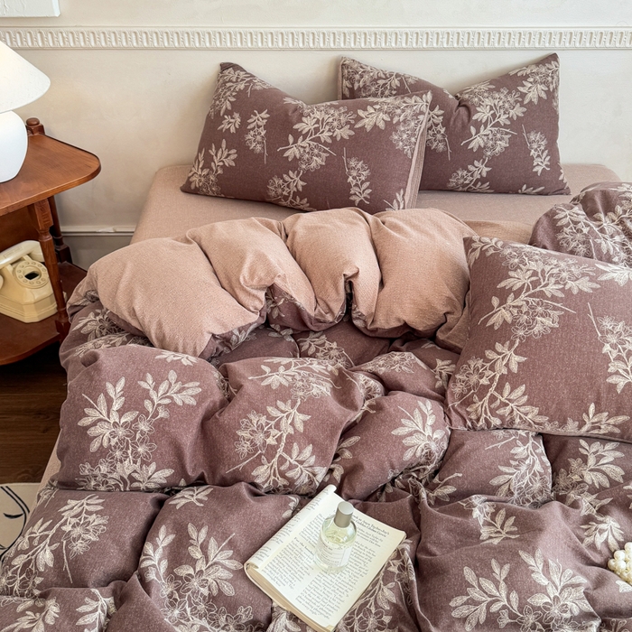 91家纺网 家纺一手货源 找家纺 佑佳家纺 2025新款亚麻双层纱单品床单 锦瑟