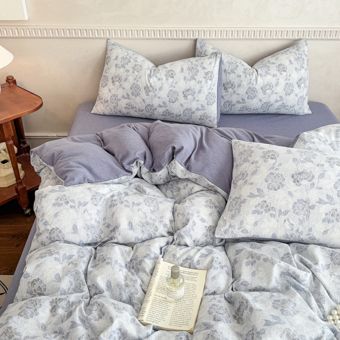 91家纺网 家纺一手货源 找家纺 佑佳家纺 2025新款亚麻双层纱单品床单 忆江南