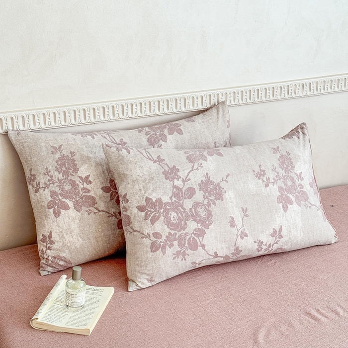 91家纺网 家纺一手货源 找家纺 佑佳家纺 2025新款亚麻双层纱单品床单 知音-咖