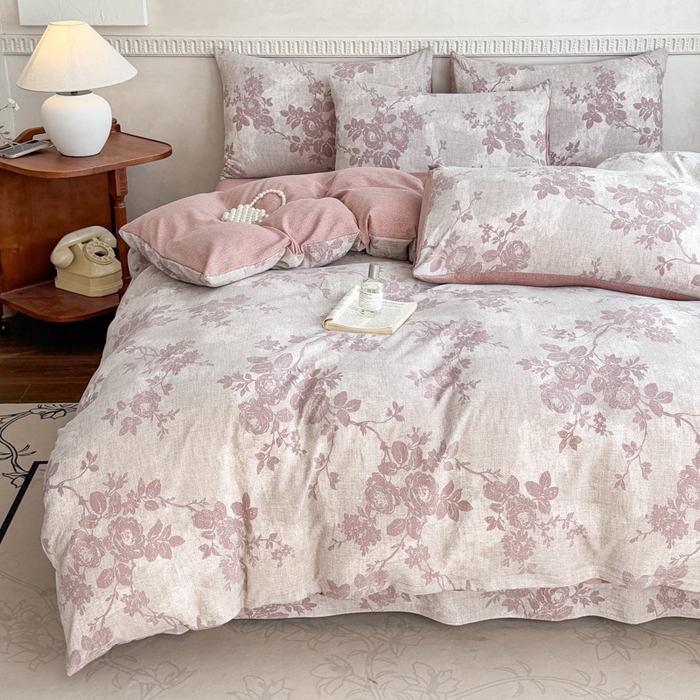 91家纺网 家纺一手货源 找家纺 佑佳家纺 2025新款亚麻双层纱单品床单 知音-咖