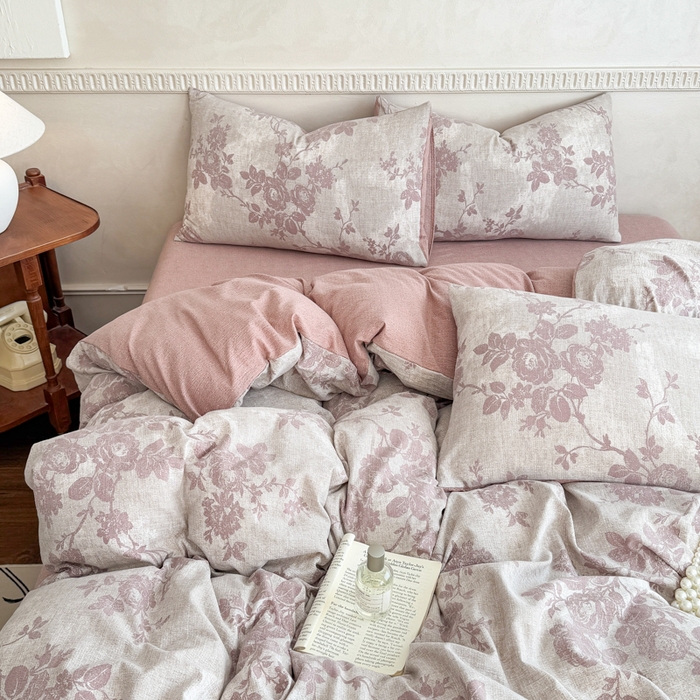 91家纺网 家纺一手货源 找家纺 佑佳家纺 2025新款亚麻双层纱单品床单 知音-咖