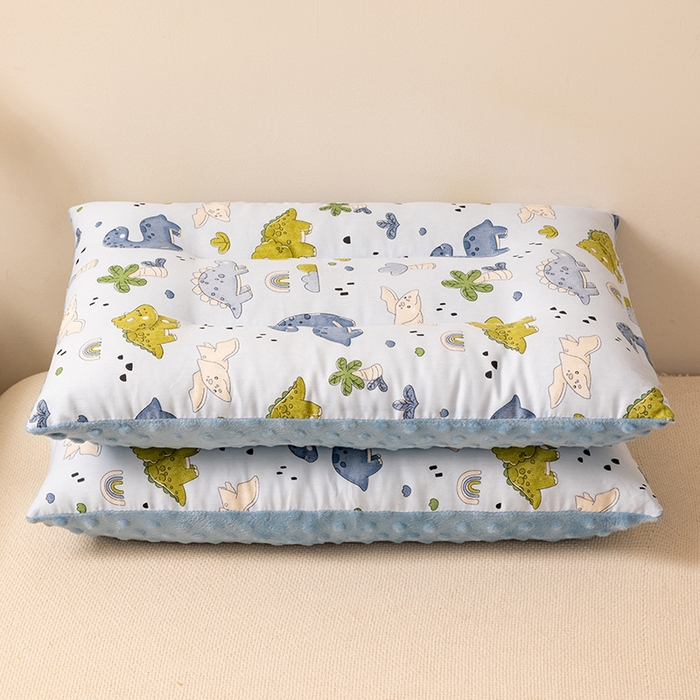 91家纺网 家纺一手货源 找家纺 小米枕芯 2025新款豆豆绒卡通儿童枕 枕头枕芯 恐龙派对