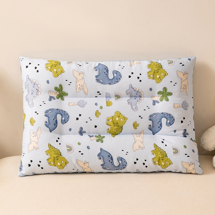 91家纺网 家纺一手货源 找家纺 小米枕芯 2025新款豆豆绒卡通儿童枕 枕头枕芯 恐龙派对