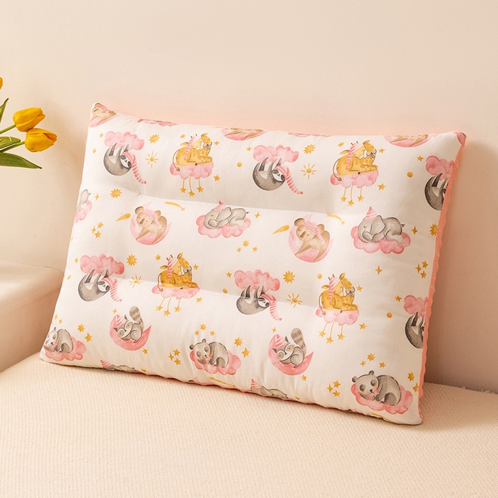 91家纺网 家纺一手货源 找家纺 小米枕芯 2025新款豆豆绒卡通儿童枕 枕头枕芯 晚安动物