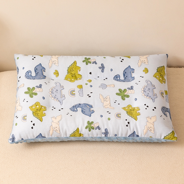 91家纺网 家纺一手货源 找家纺 小米枕芯 2025新款豆豆绒卡通儿童枕 枕头枕芯 恐龙派对
