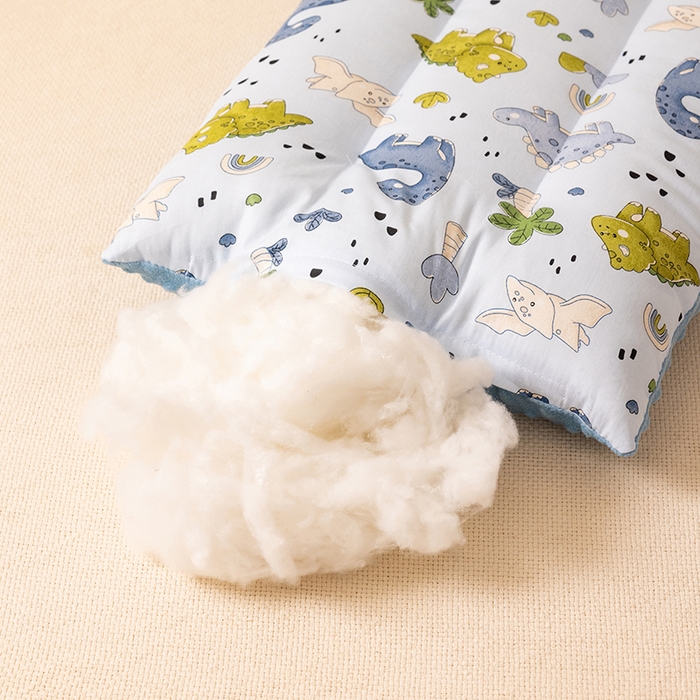 91家纺网 家纺一手货源 找家纺 小米枕芯 2025新款豆豆绒卡通儿童枕 枕头枕芯 恐龙派对