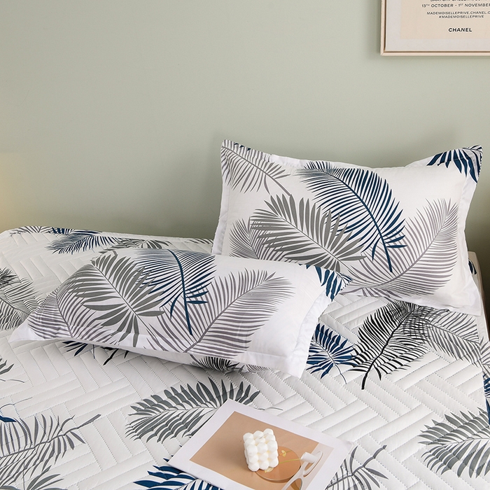 91家纺网 家纺一手货源 找家纺 圣靓家纺 2025新款亲肤清新水洗床垫 素叶