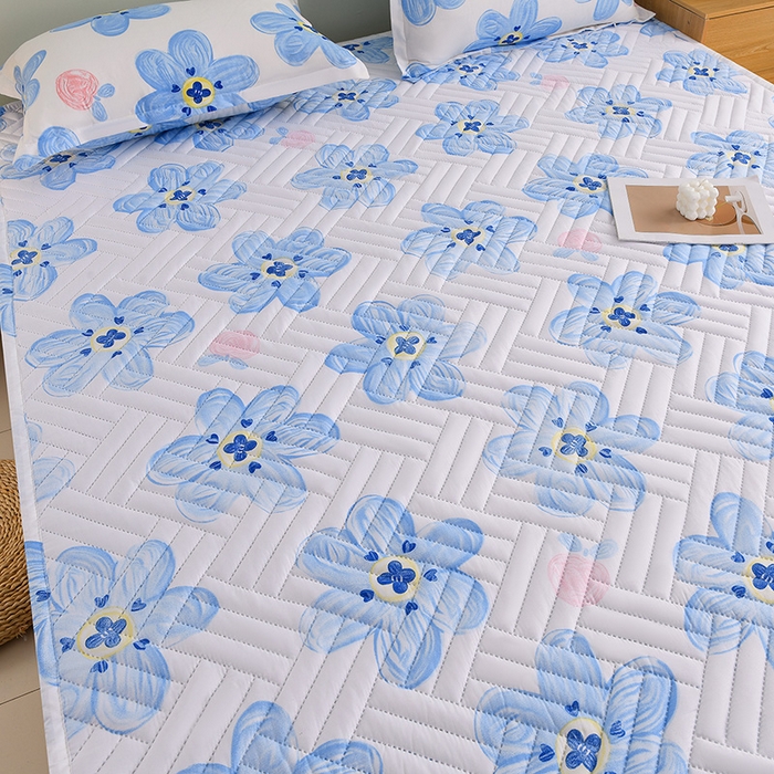 91家纺网 家纺一手货源 找家纺 圣靓家纺 2025新款亲肤清新水洗床垫 海棠