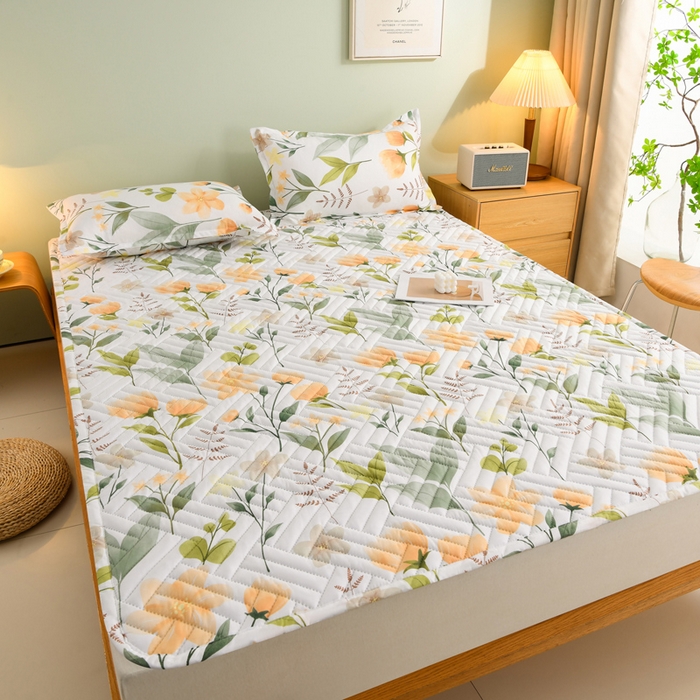 91家纺网 家纺一手货源 找家纺 圣靓家纺 2025新款亲肤清新水洗床垫 夏梦