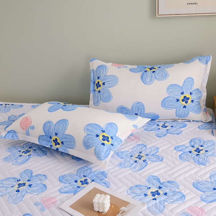 91家纺网 家纺一手货源 找家纺 圣靓家纺 2025新款亲肤清新水洗床垫 海棠