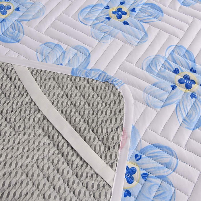 91家纺网 家纺一手货源 找家纺 圣靓家纺 2025新款亲肤清新水洗床垫 海棠