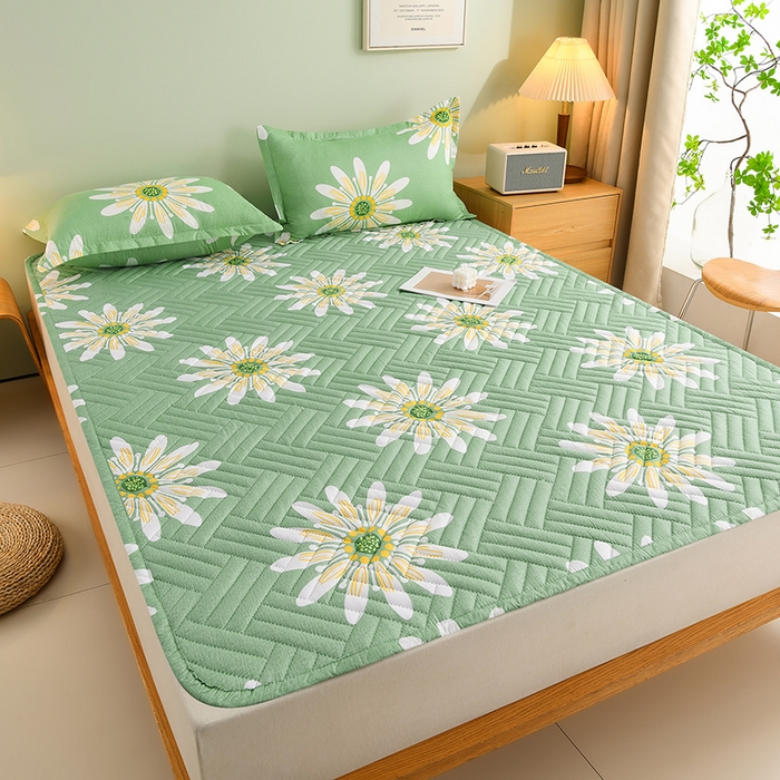 91家纺网 家纺一手货源 找家纺 圣靓家纺 2025新款亲肤清新水洗床垫 落花