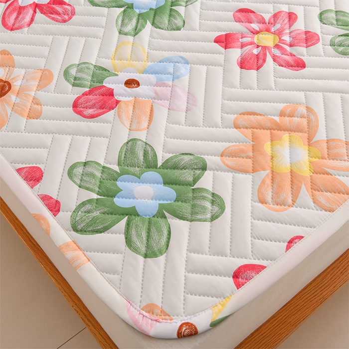 91家纺网 家纺一手货源 找家纺 圣靓家纺 2025新款亲肤清新水洗床垫 盛夏