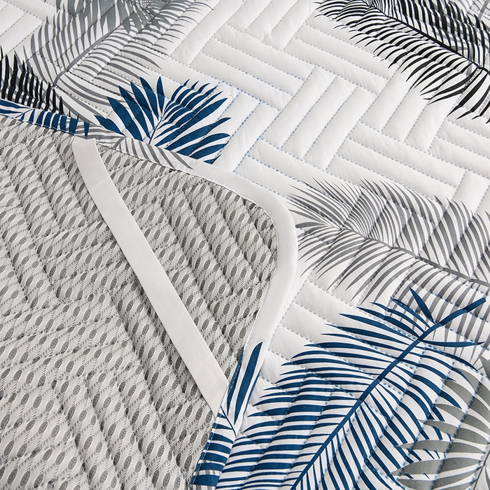 91家纺网 家纺一手货源 找家纺 圣靓家纺 2025新款亲肤清新水洗床垫 素叶