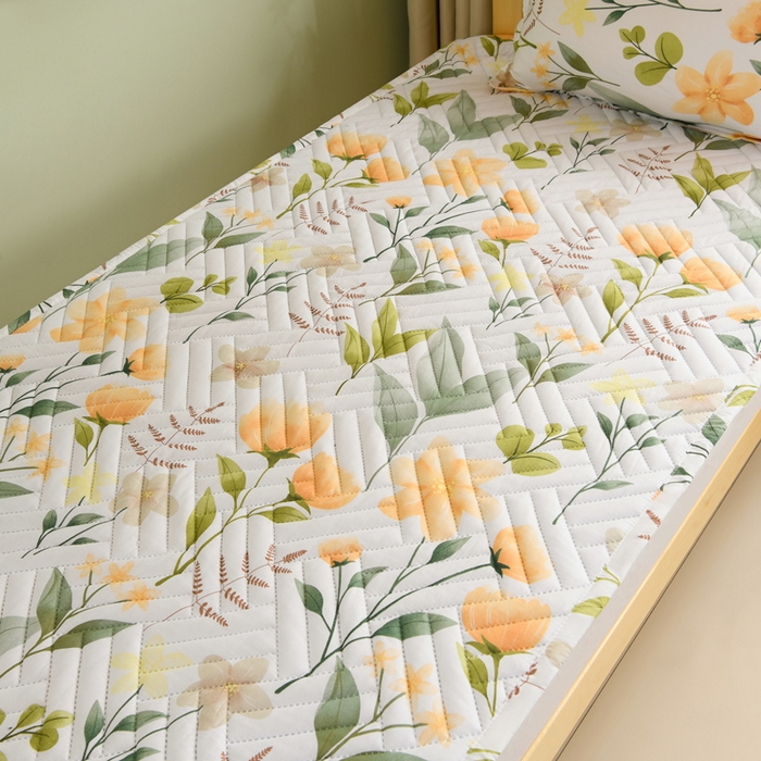 91家纺网 家纺一手货源 找家纺 圣靓家纺 2025新款亲肤清新水洗床垫 夏梦